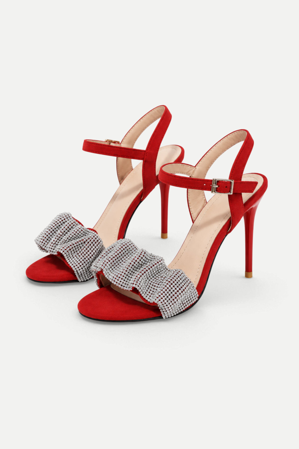 Zorielle | Rhinestone Bow Stiletto Sandals