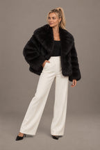 Perpetua | Hooded Faux Fur Jacket