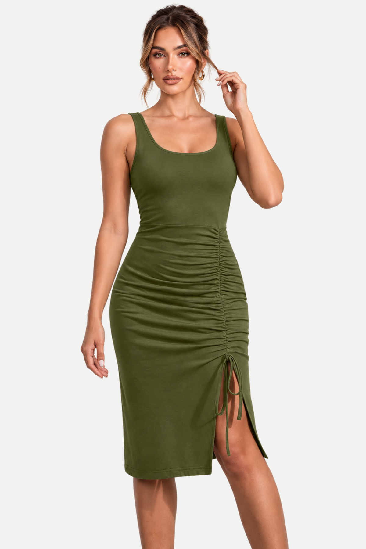 Ameliora | Drawstring Knit Pullover Dress