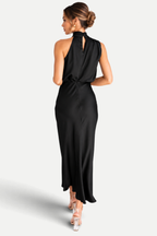 Calista | Halterneck High-Waist Long Dress