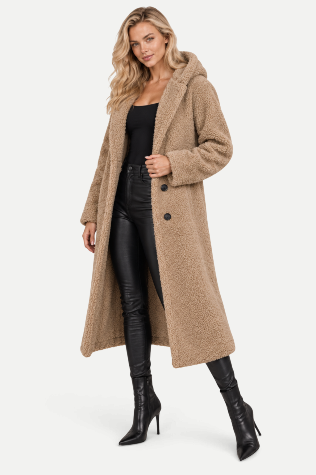 Élodine | Long Hooded Casual Coat