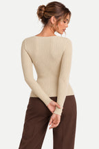 Marisol | Crossover Cutout Ribbed Top