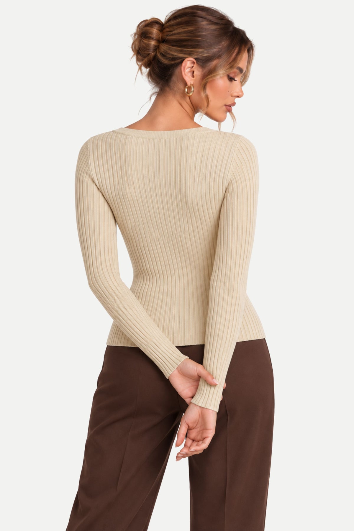 Marisol | Crossover Cutout Ribbed Top