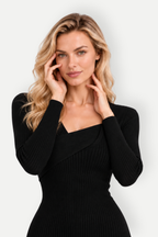 Elise | Ribbed Knit Midi Dress