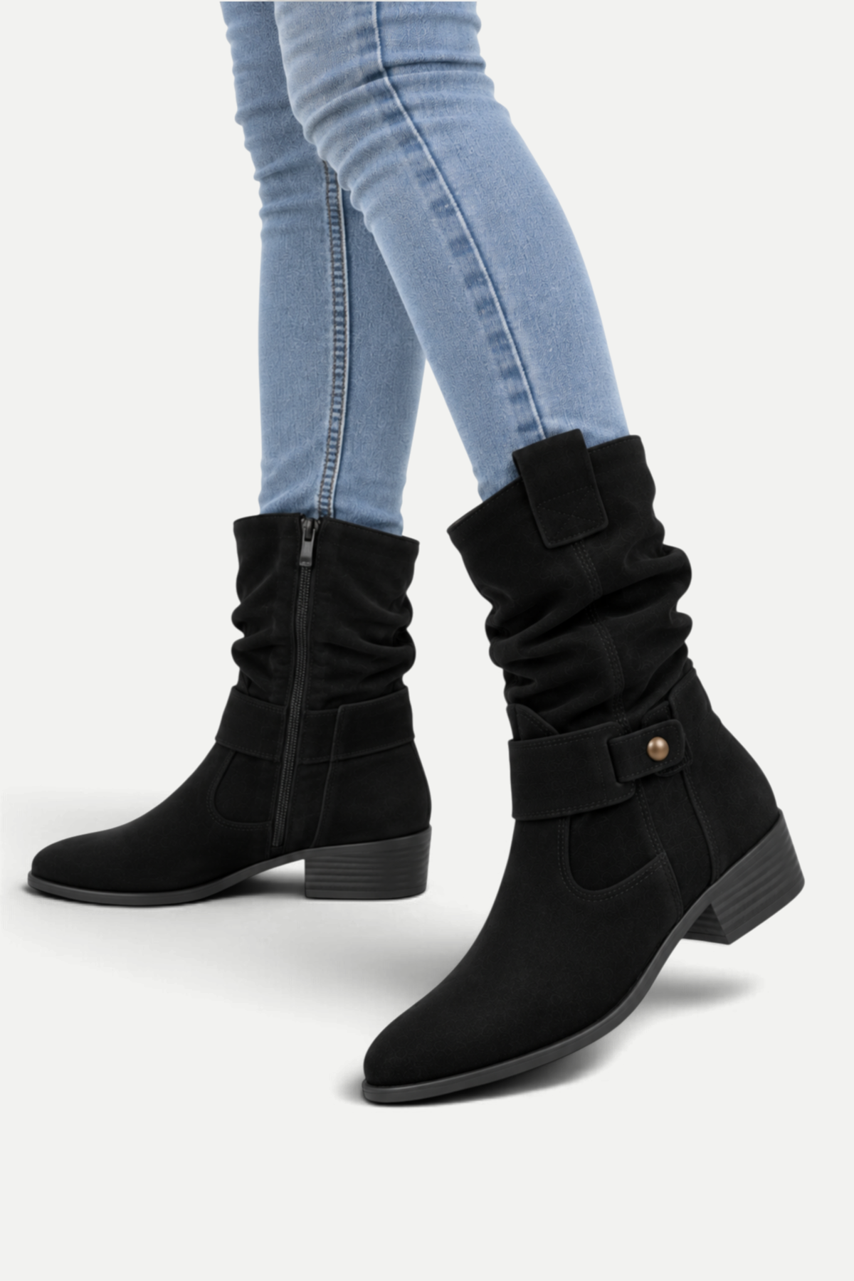 Viviana | Suede Pointed-Toe Mid-Calf Boots