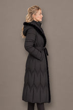 Claudine | Quilted Belted Hooded Winter Coat