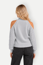 Xavelle | Cold Shoulder Knit Sweater