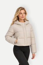 Freya | Women's Hooded Cropped Puffer Jacket