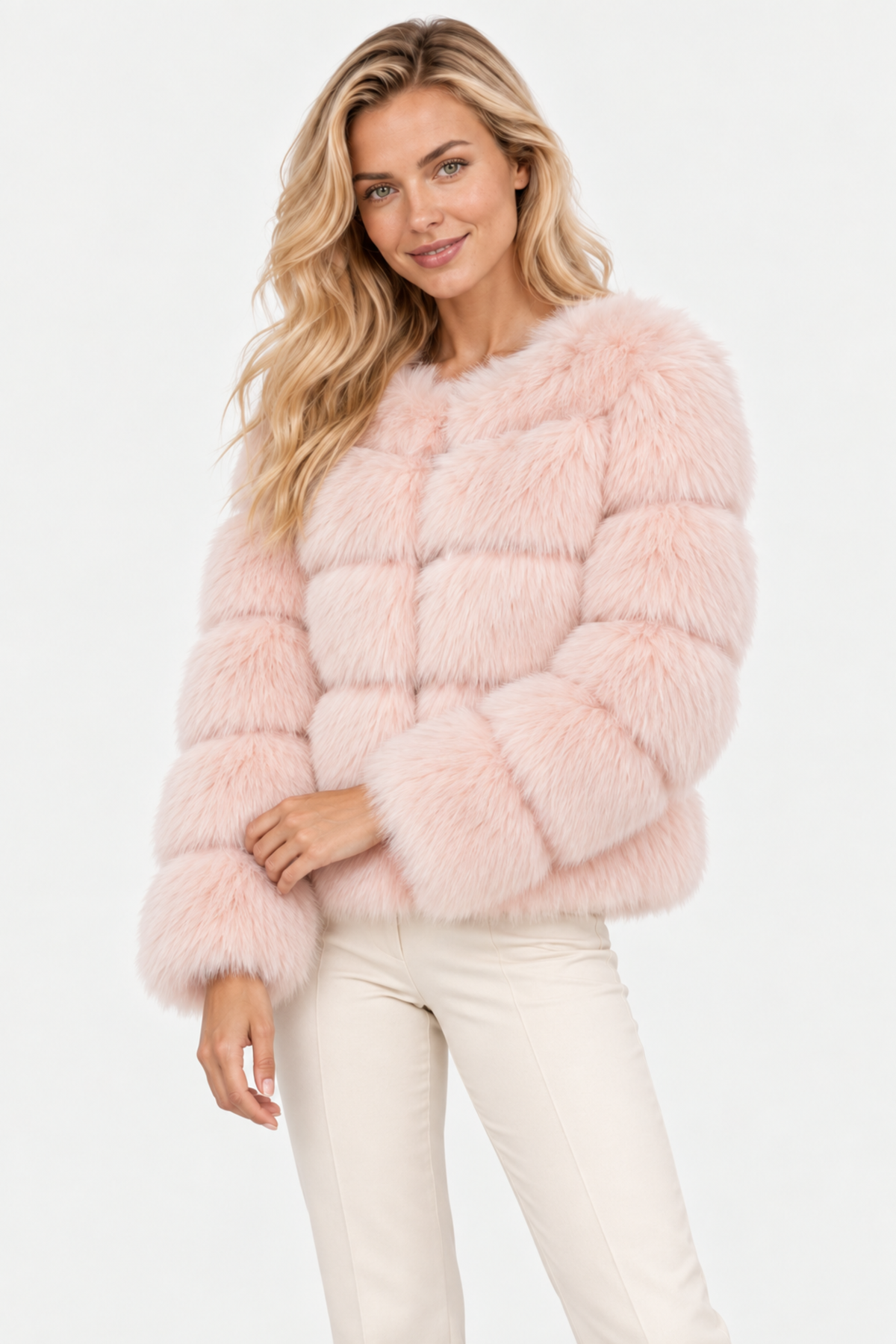 Violetta | Short Faux Fur Panelled Jacket