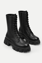 Maëline | Chunky Platform Lace-Up Boots