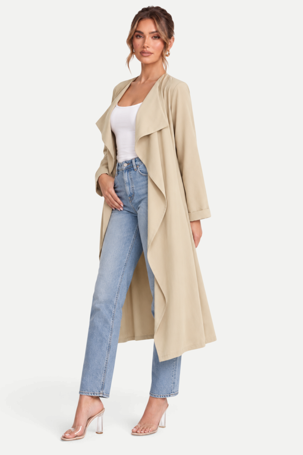 Seravelle | Mid-Length Straight Trench Coat