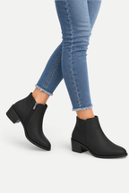 Zephyrelle | Pointed Toe Low Heel Ankle Boots