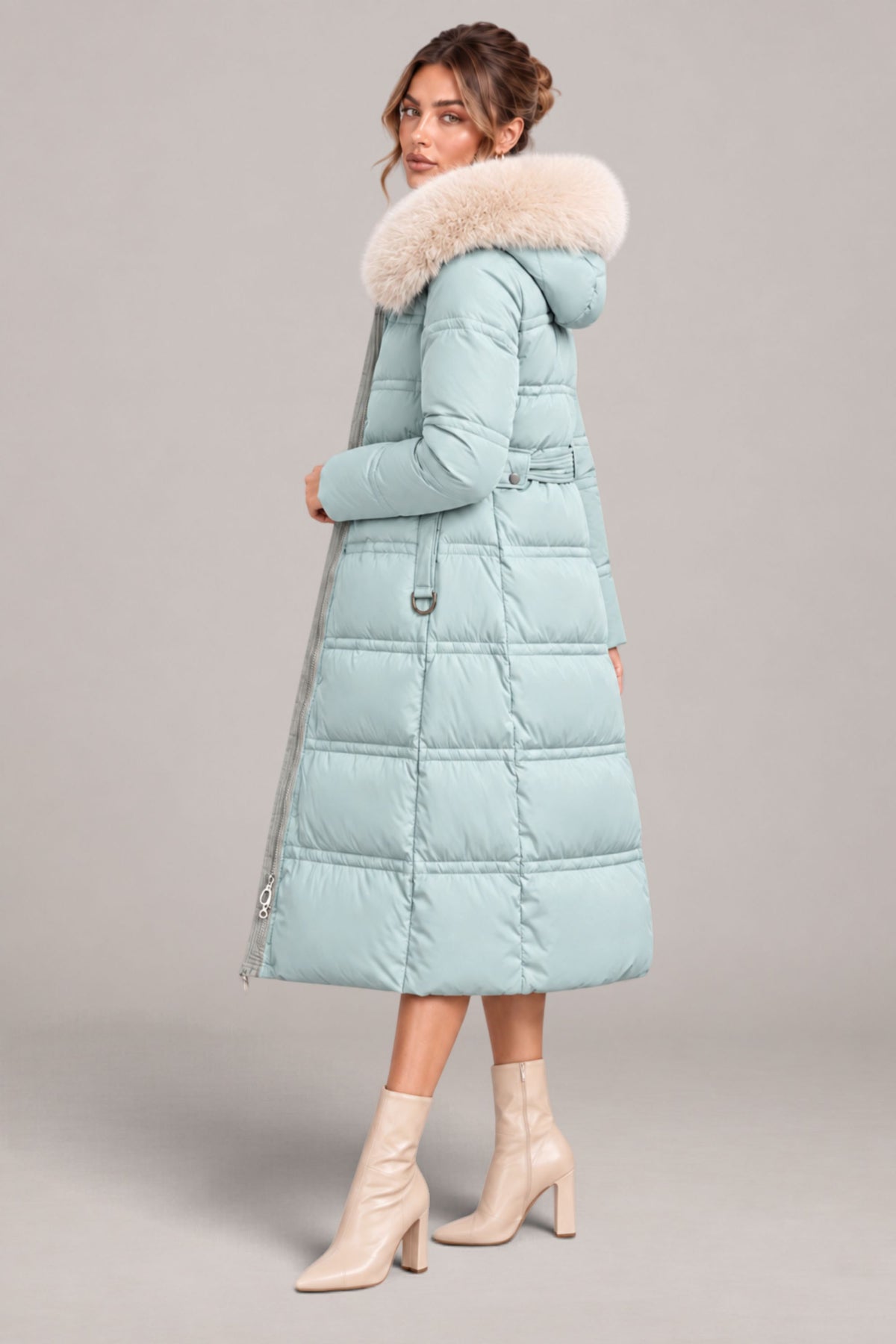 Arielle | Belted Hooded Winter Coat