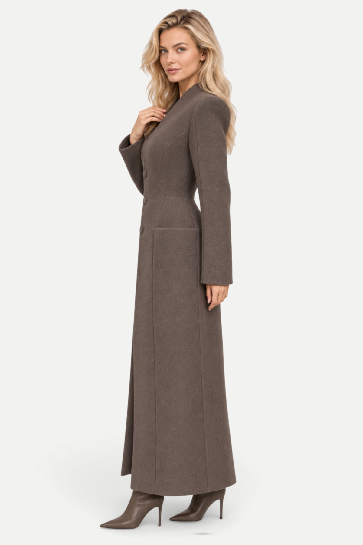 Rosavienne | Tailored Waist-Cinched Long Coat
