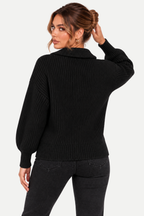 Velmora | Zip Front Casual Sweater