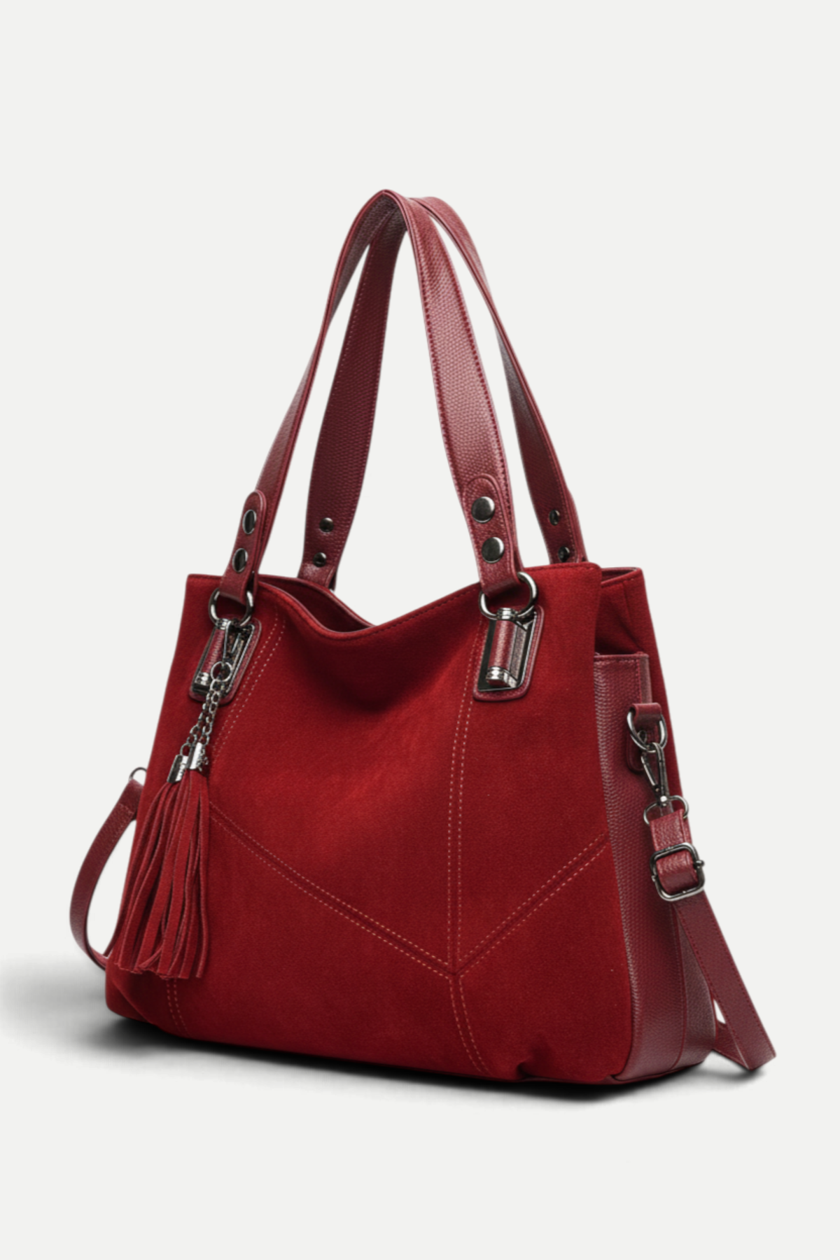 Zélie | Tassel Patchwork Velvet Shoulder Bag
