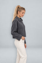 Margaux | Zip-Up Boxy Short Coat
