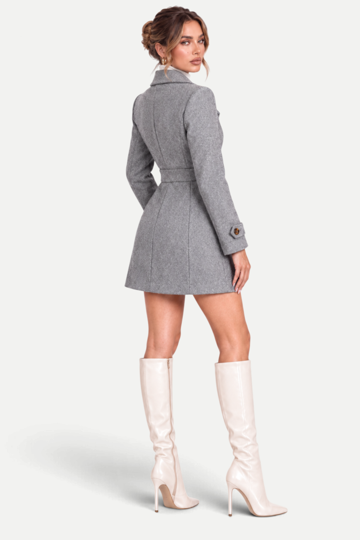 Rosalie | Single-Breasted Lapel Mid-Length Coat