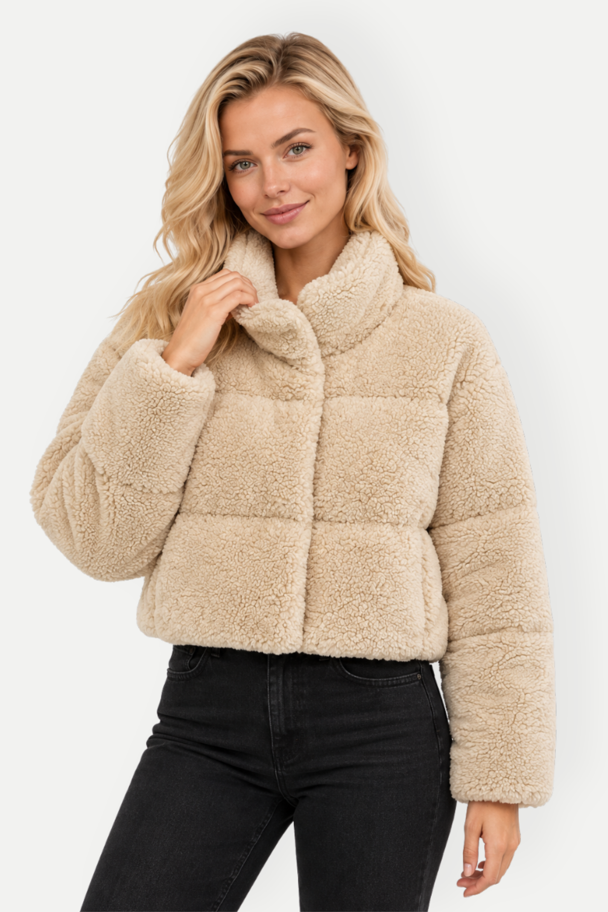 Xylara | Short Padded Jacket with Stand Collar