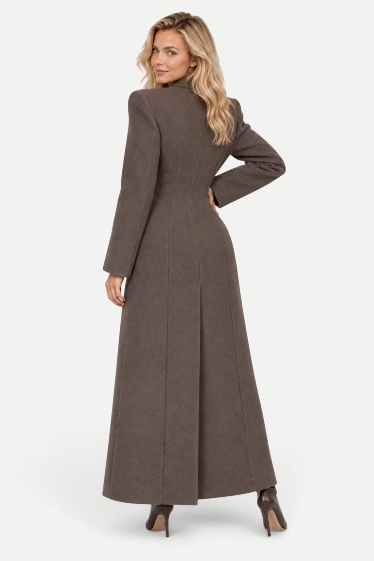 Rosavienne | Tailored Waist-Cinched Long Coat