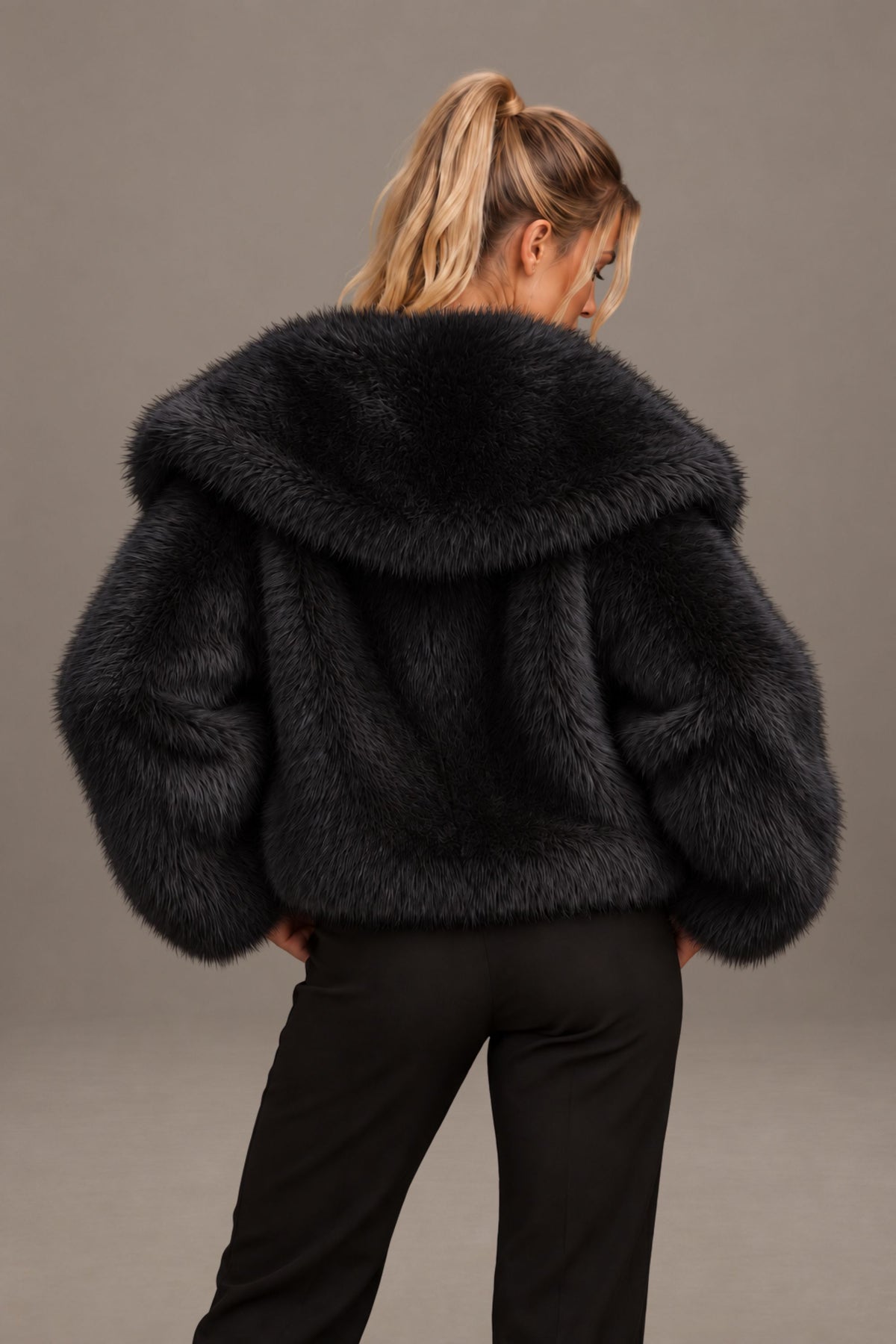Perpetua | Hooded Faux Fur Jacket