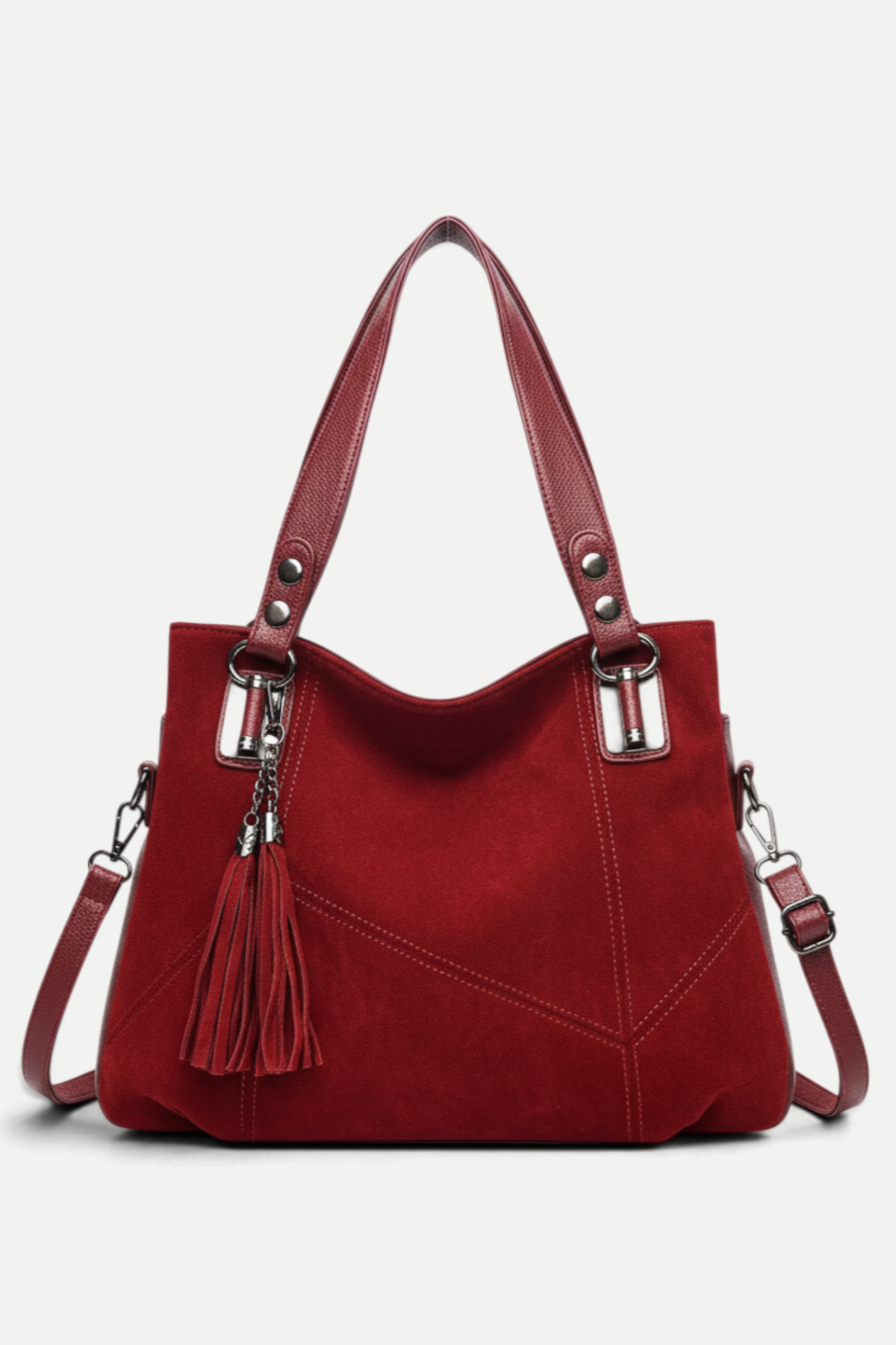 Zélie | Tassel Patchwork Velvet Shoulder Bag