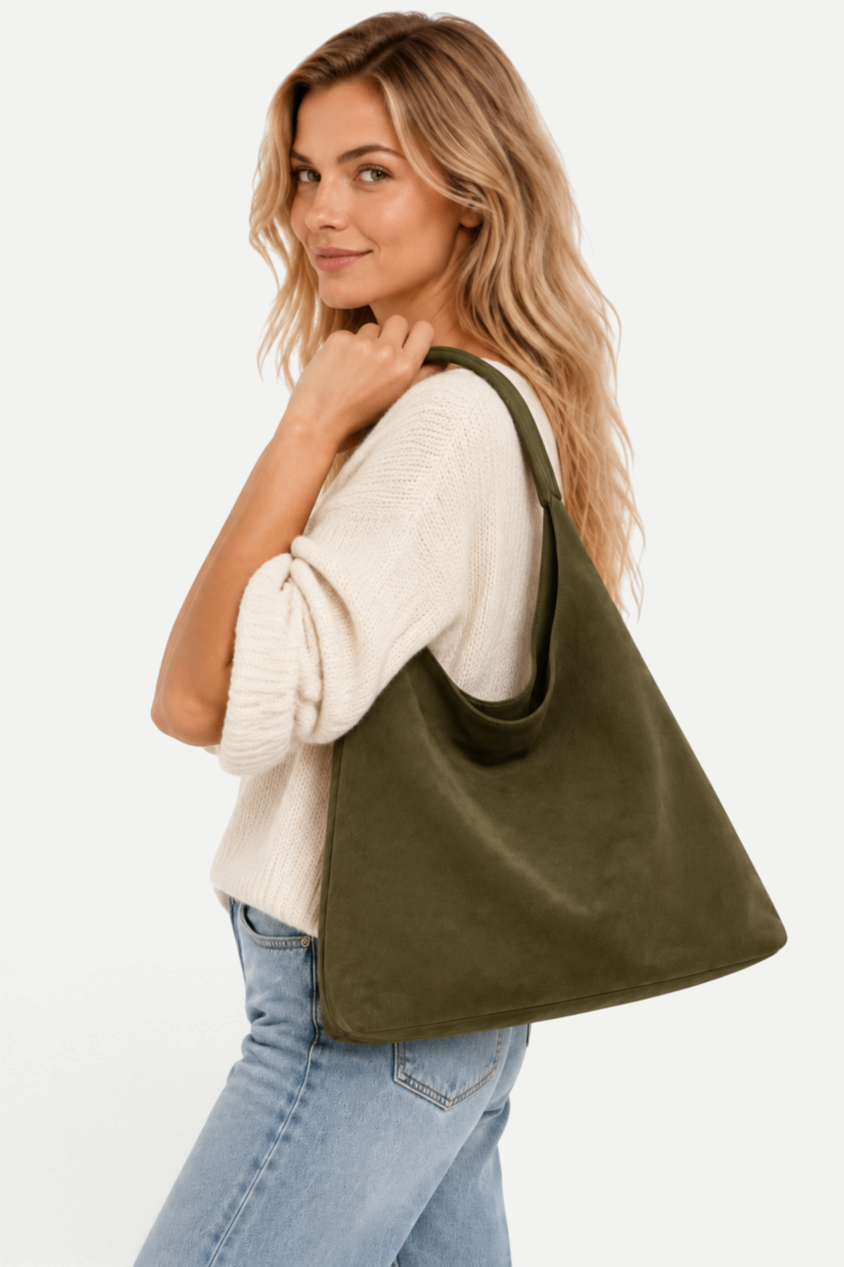 Celestine | Suede One-Shoulder Tote Bag with Large Capacity