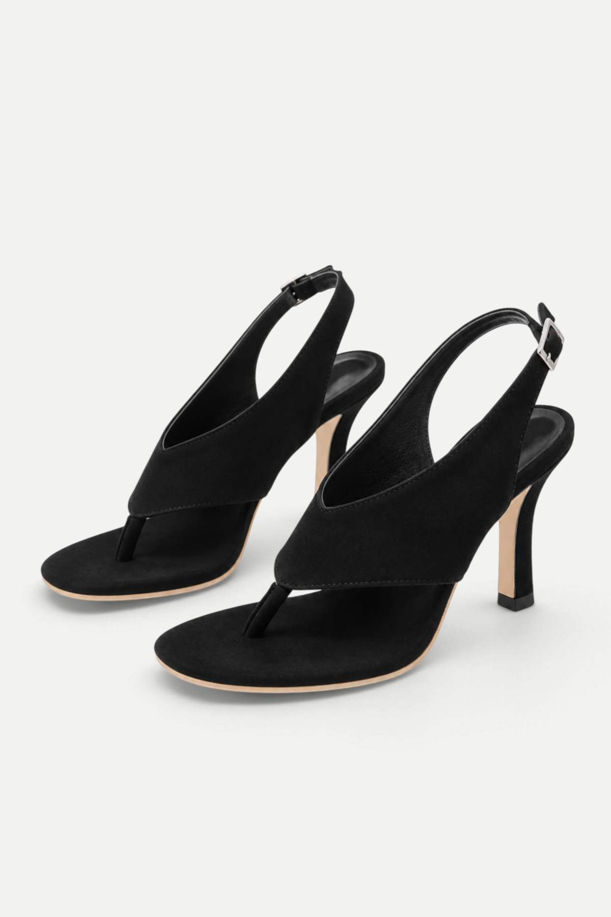 Aveliora | Suede Toe-Post Stiletto Sandals