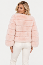 Violetta | Short Faux Fur Panelled Jacket