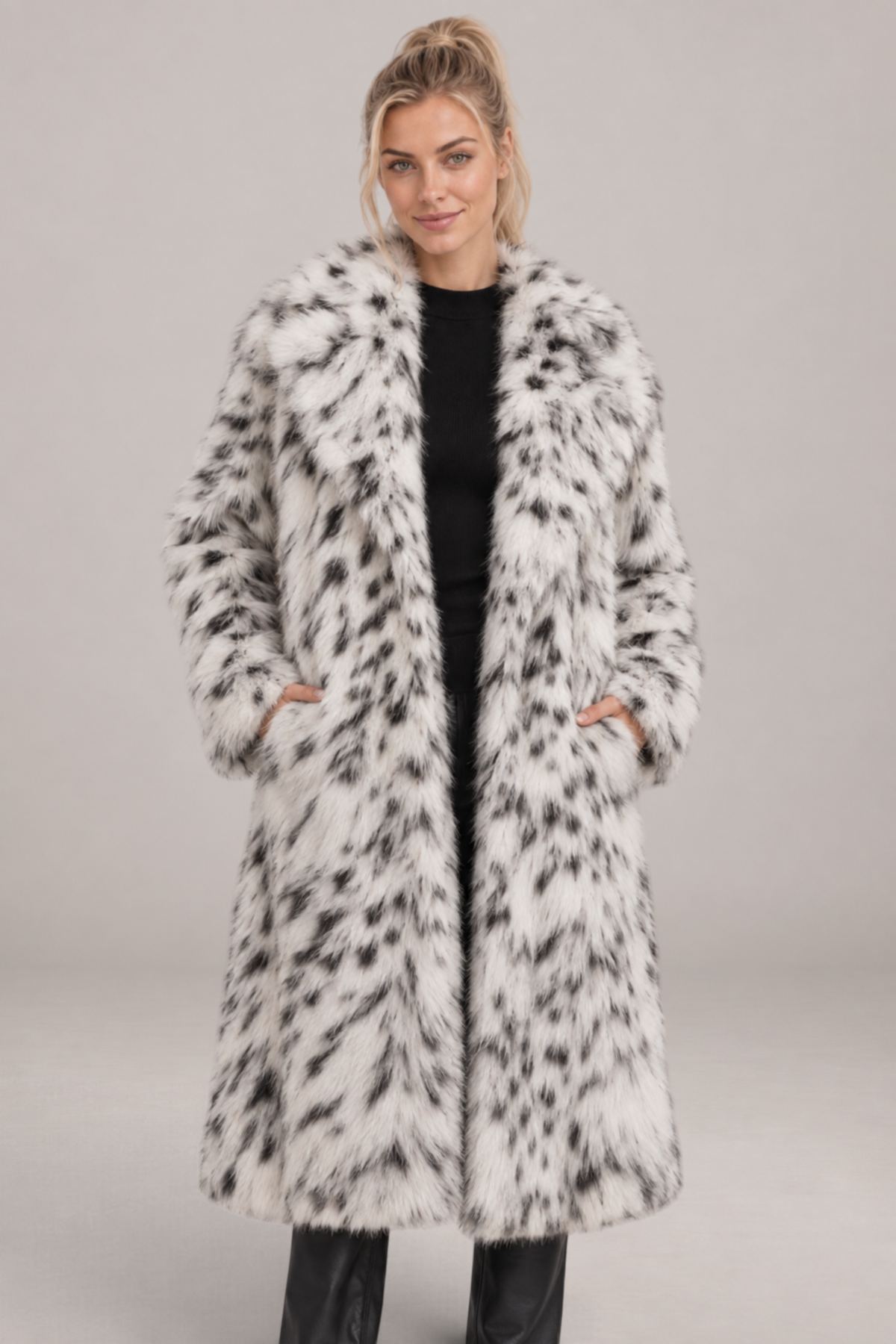 Odette | Long Faux Fox Fur Coat