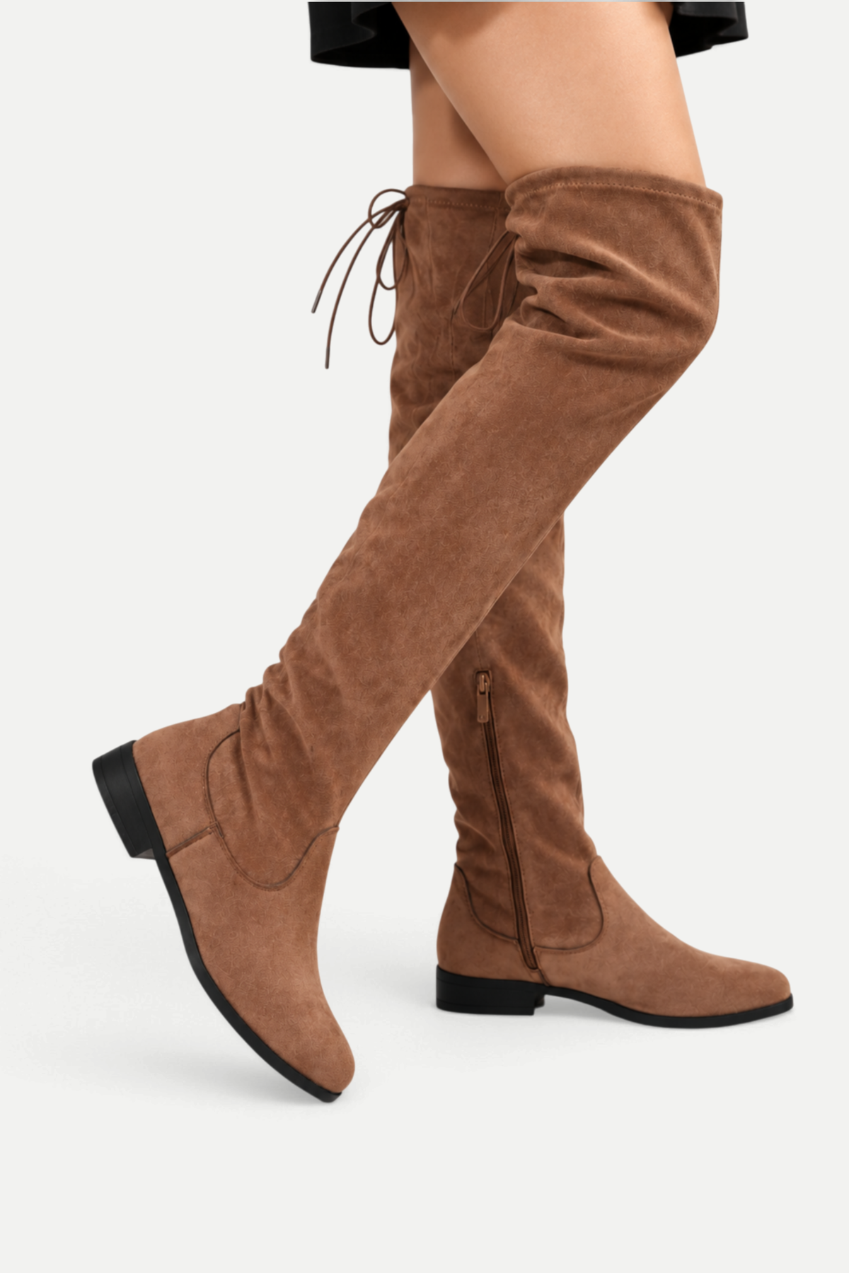 Zorélia | Suede Over-the-Knee Low Heel Boots