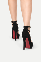 Elisara | Cross Strap Platform High Heels