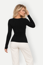 Seralyn | Ribbed Cowl Neck Sweaters