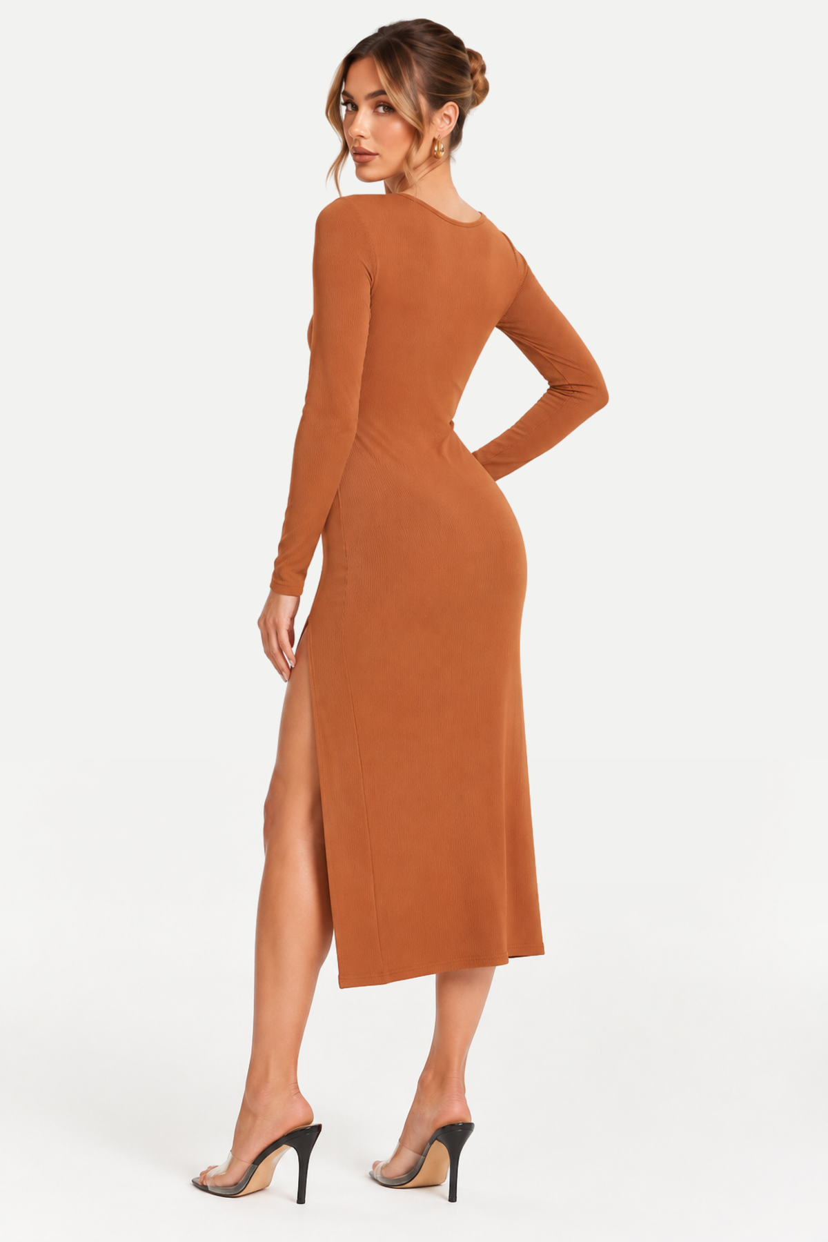 Marina | Solid Colour Off-Shoulder Midi Dress