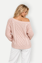 Annelise | Cable-Knit Off-Shoulder Sweater