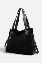 Zélie | Tassel Patchwork Velvet Shoulder Bag
