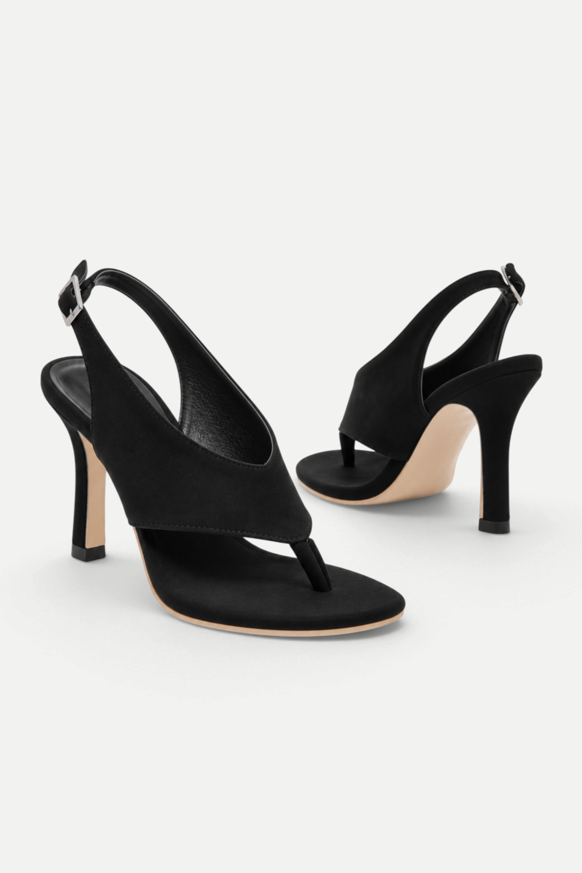 Aveliora | Suede Toe-Post Stiletto Sandals