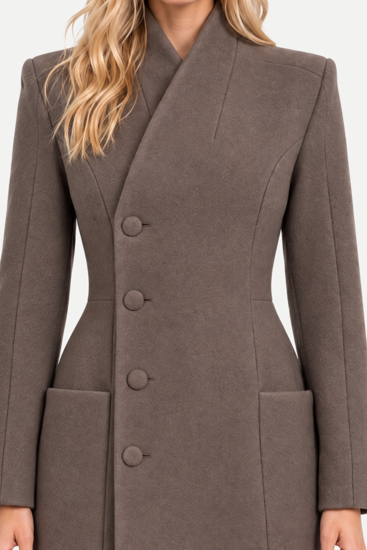 Rosavienne | Tailored Waist-Cinched Long Coat