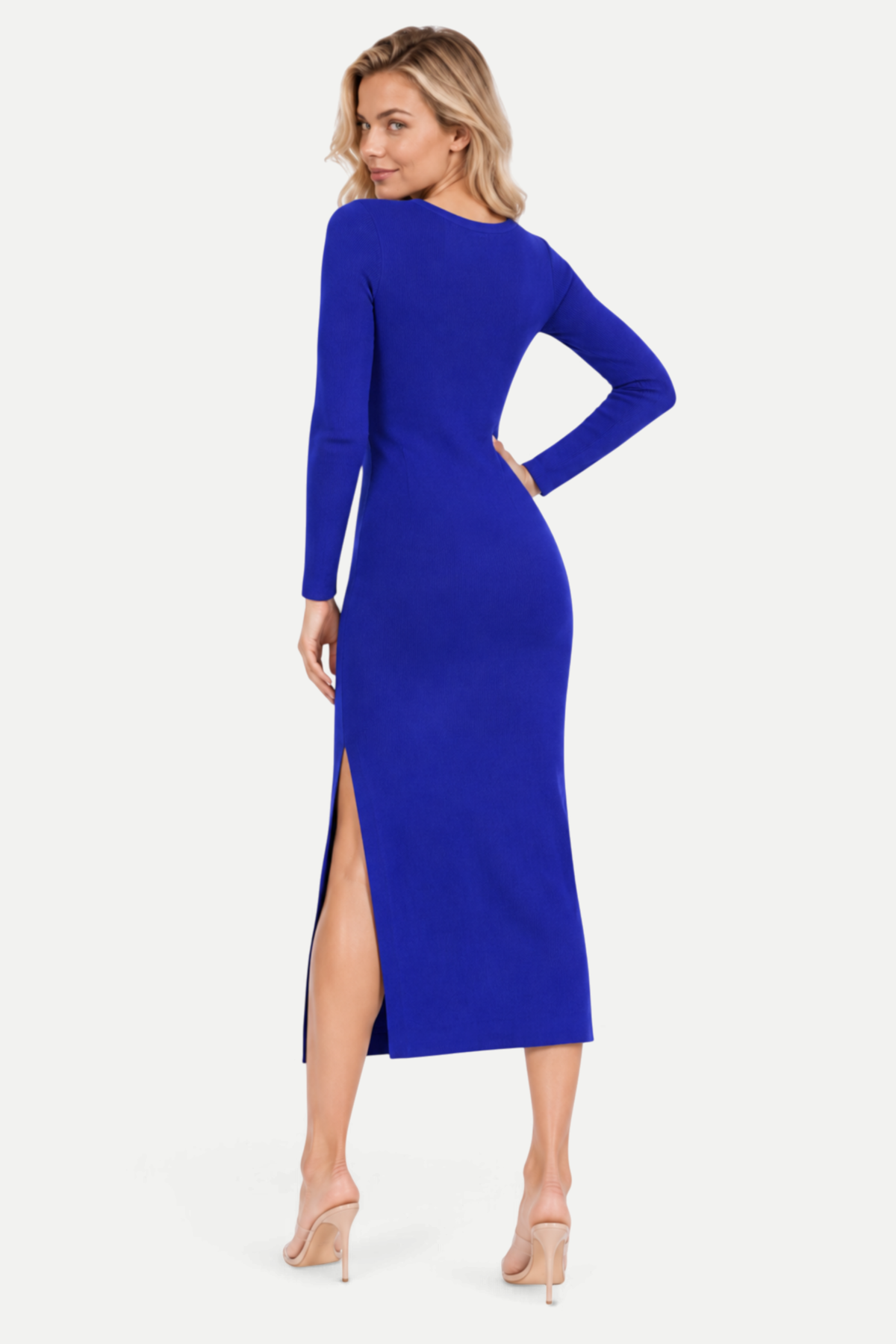 Selvara | Cotton Long Sleeve Knit Dress