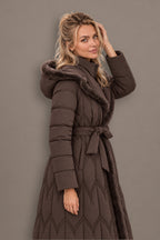 Claudine | Quilted Belted Hooded Winter Coat