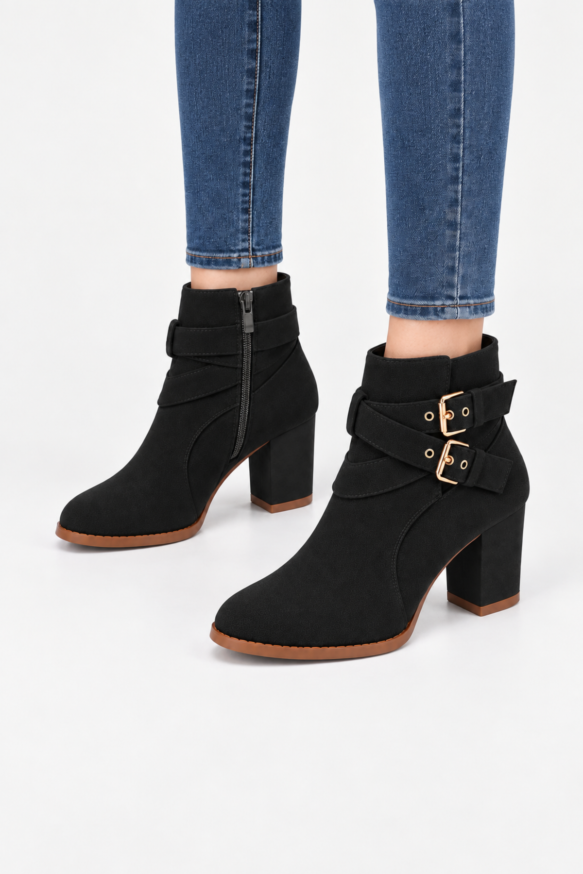 Cressida | Double-Buckle Heeled Ankle Boots