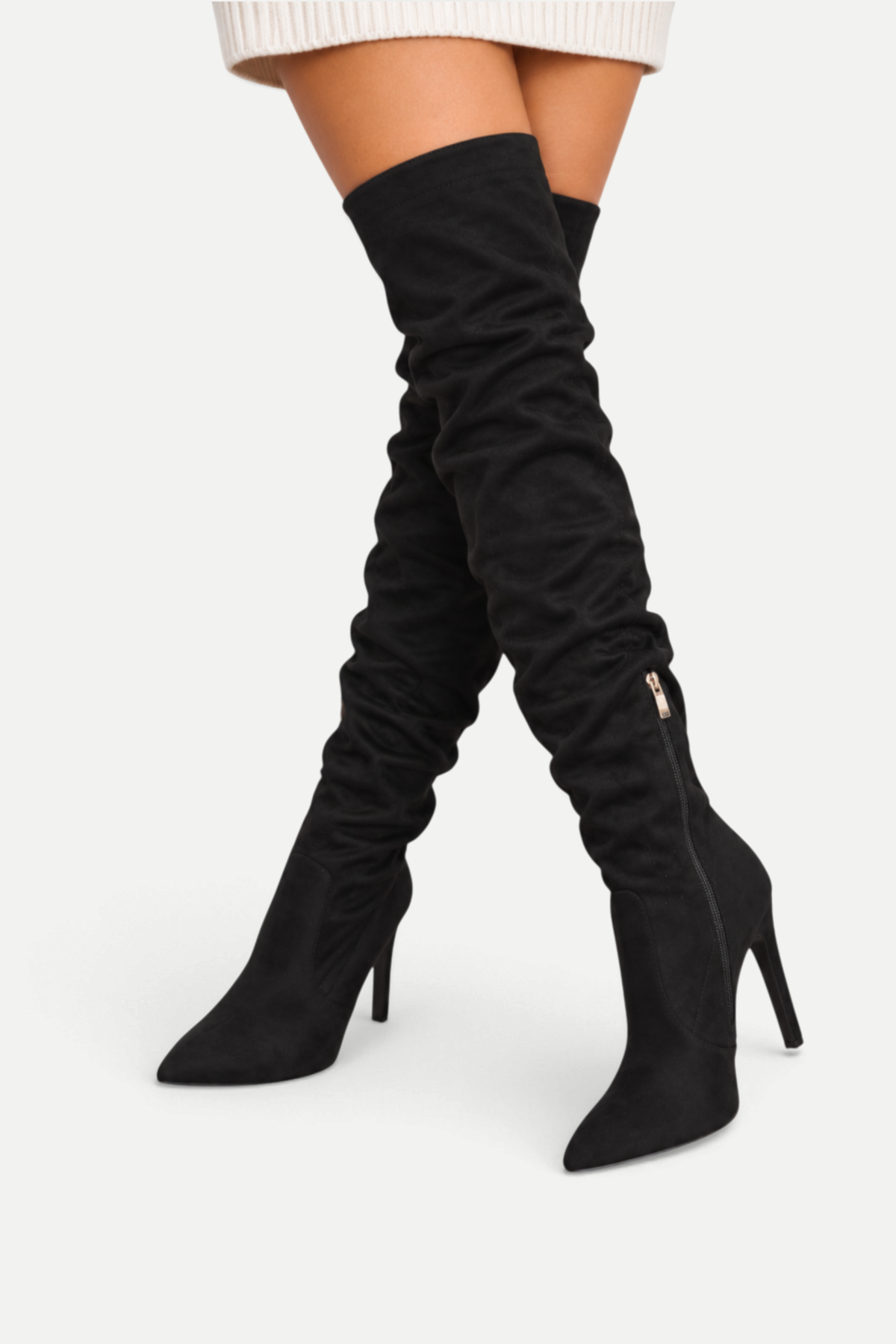 Avenelle | Pointed Toe Over-the-Knee Stiletto Boots