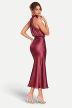 Calista | Halterneck High-Waist Long Dress