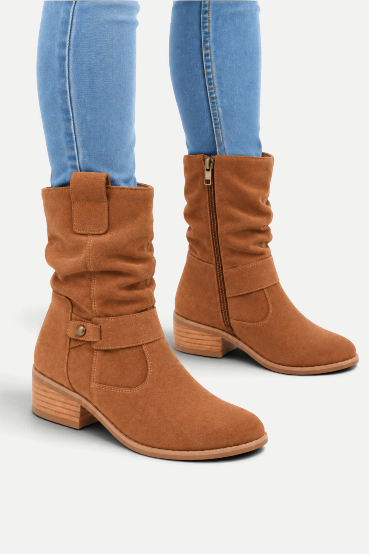 Viviana | Suede Pointed-Toe Mid-Calf Boots