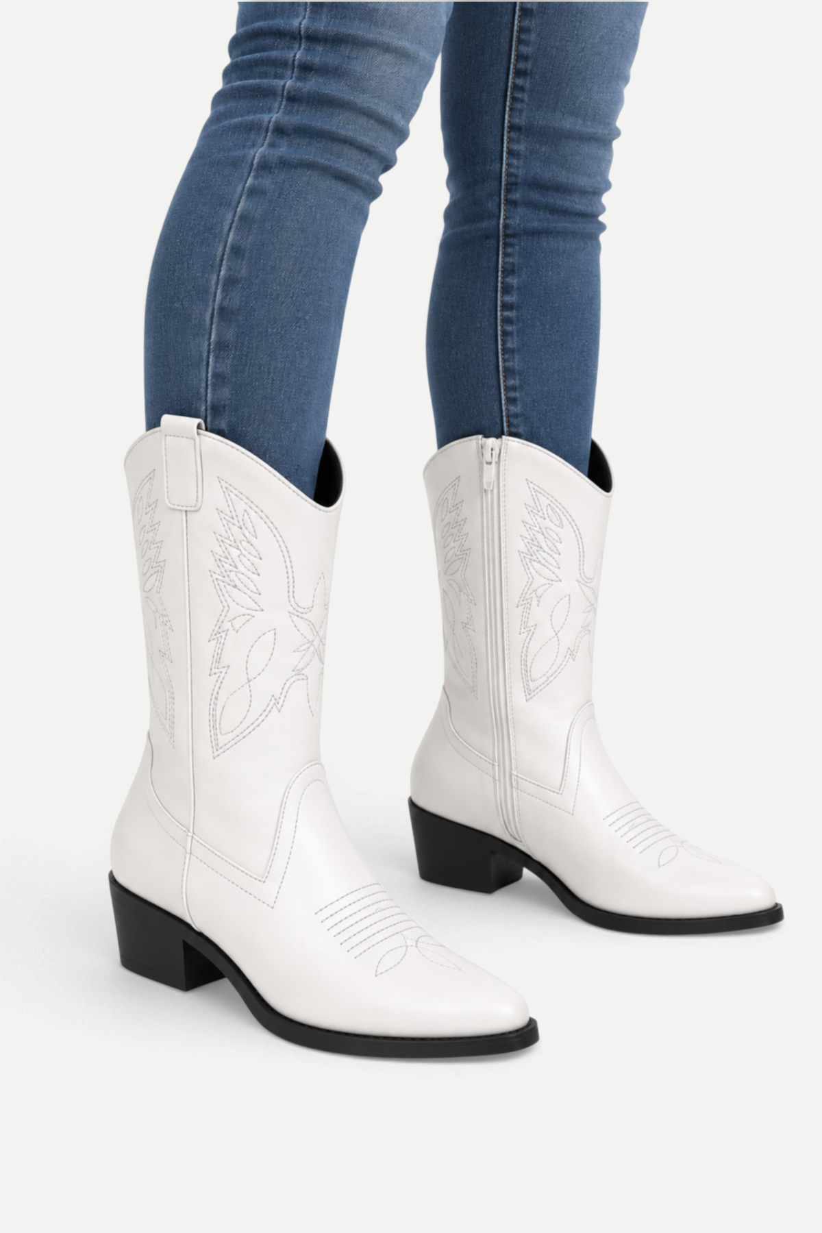 Vireza | Western Pointed Toe Mid-Calf Boots