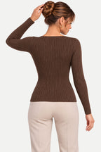 Marisol | Crossover Cutout Ribbed Top