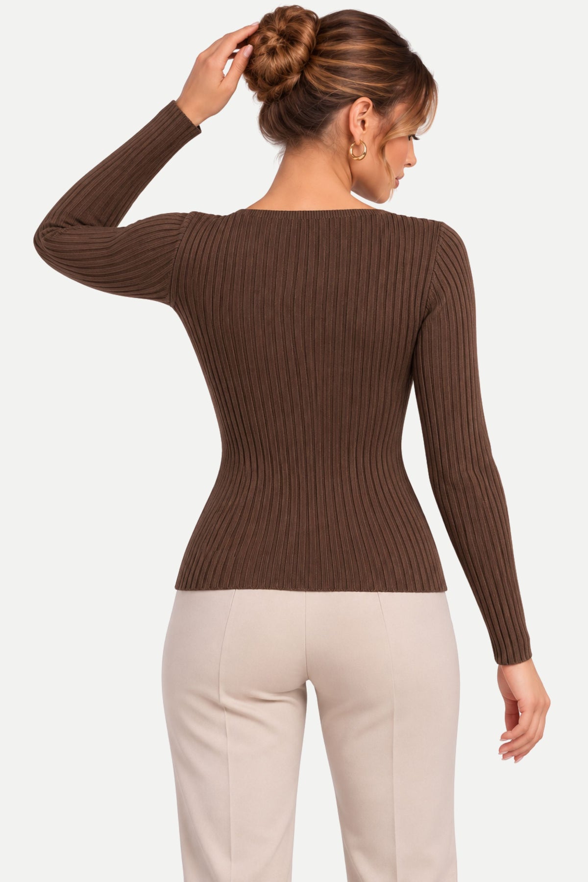 Marisol | Crossover Cutout Ribbed Top