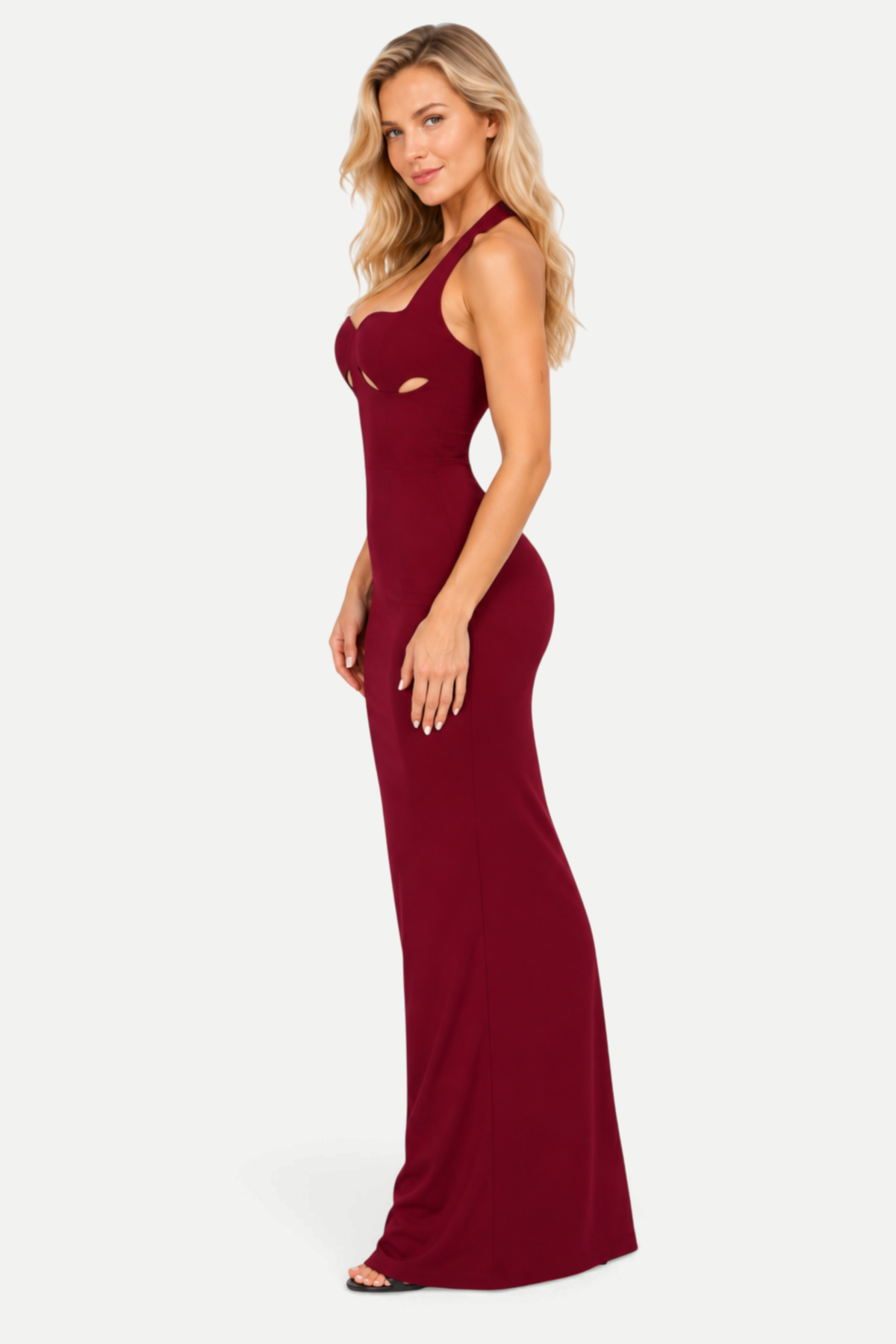 Solenne | Hollow-Out Strappy Maxi Dress
