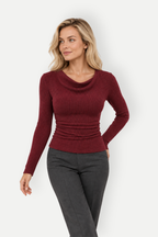 Seralyn | Ribbed Cowl Neck Sweaters