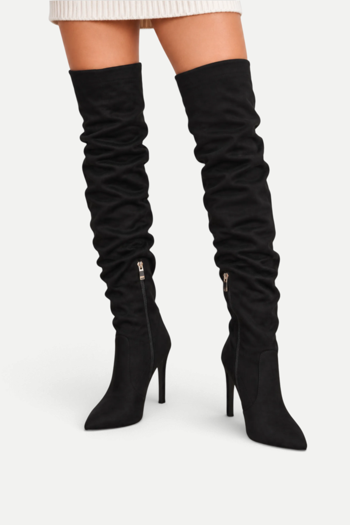Avenelle | Pointed Toe Over-the-Knee Stiletto Boots